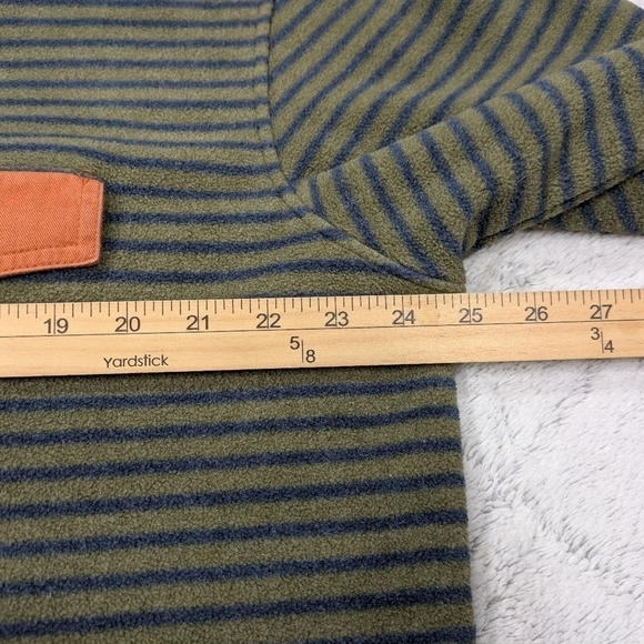 The Territory Ahead Jacket Men's XXL Green Stripe Pullover Fleece ¼ Snap Up - Picture 4 of 7